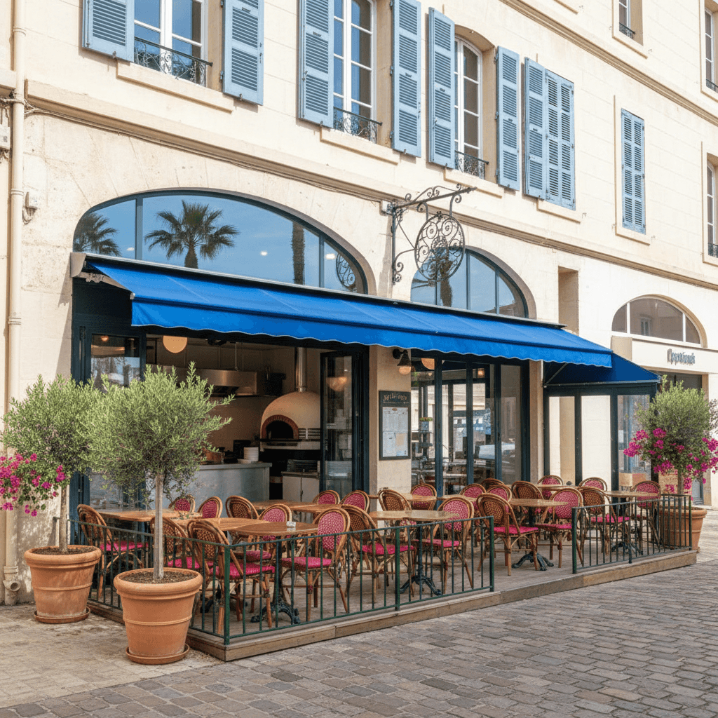Restaurant 66m² à Marseille : terrasse - licence IV