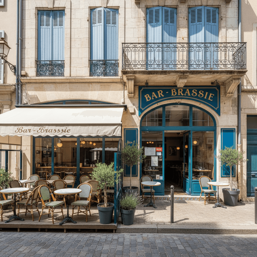 Bar-brasserie 200m² à Montpellier : terrasse - licence IV