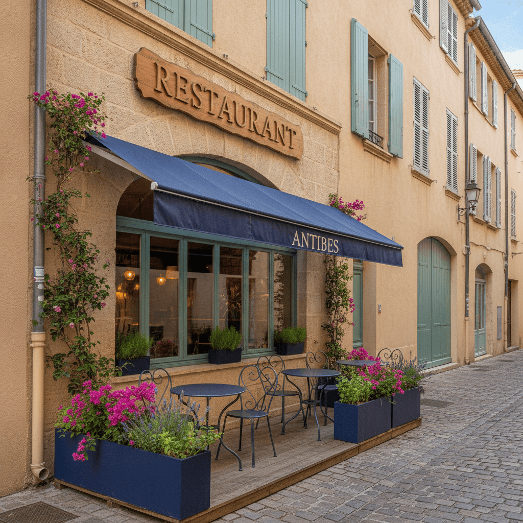 Restaurant 130m² à Antibes : terrasse - extraction - Image 1