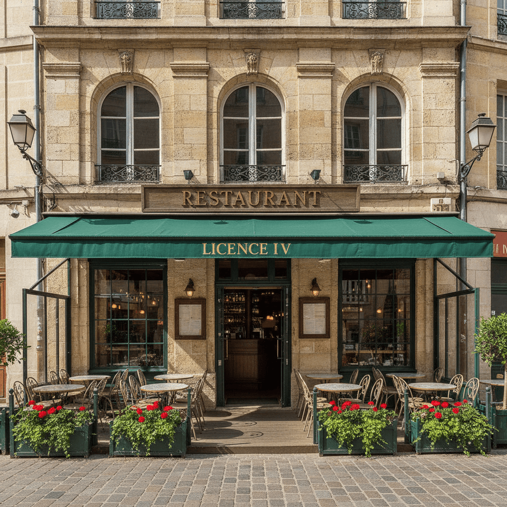 Restaurant 197m² à Bordeaux : terrasse - licence IV