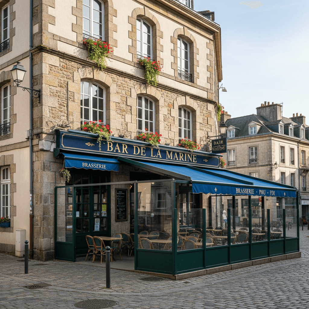 Bar-brasserie à Quimper : terrasse - Image 1