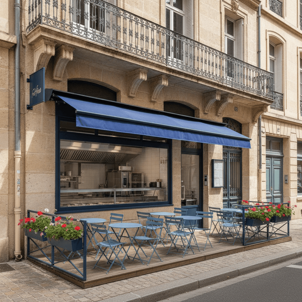 Fast-food 36m² à Montpellier : terrasse - licence IV