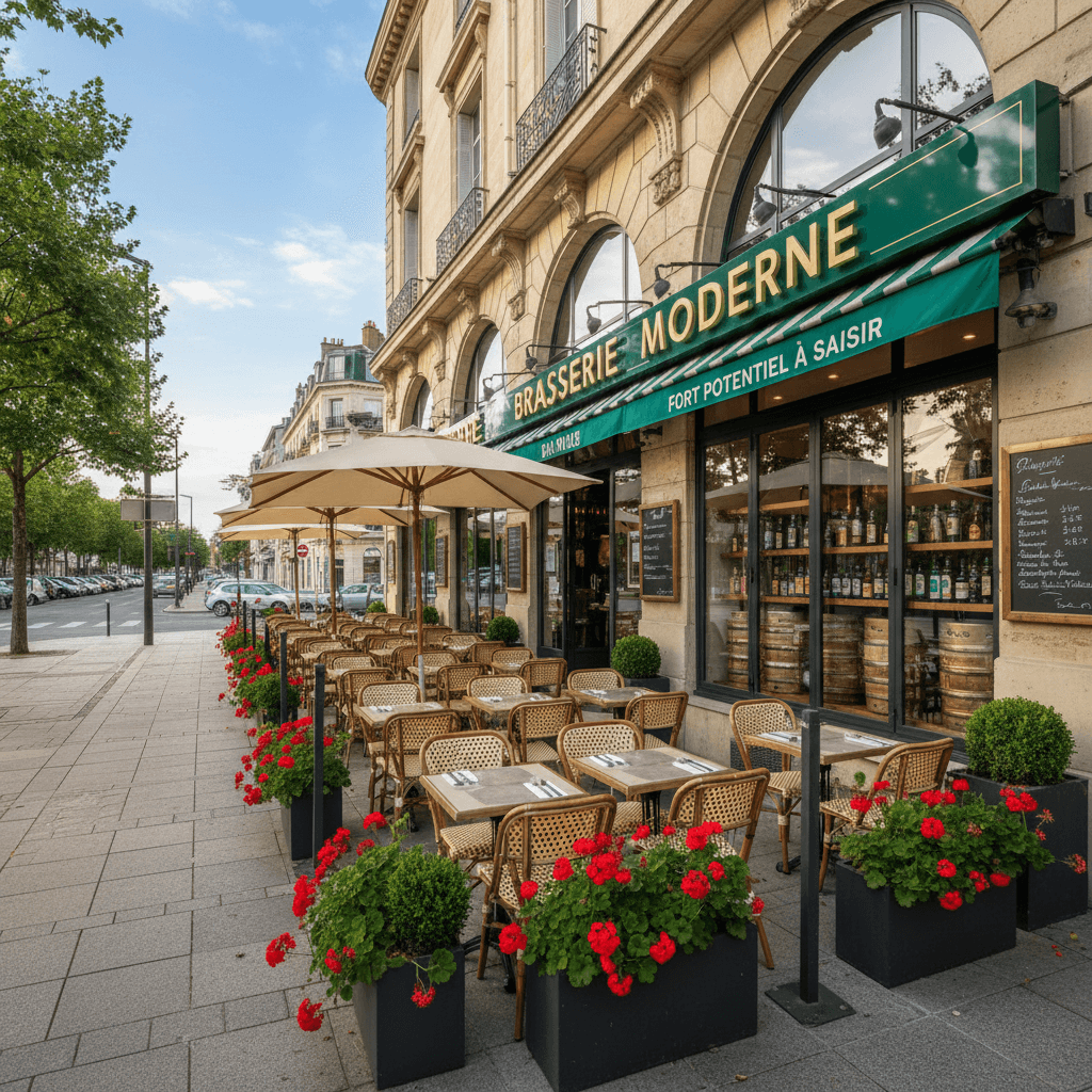 Bar-brasserie : terrasse - licence IV - Image 1
