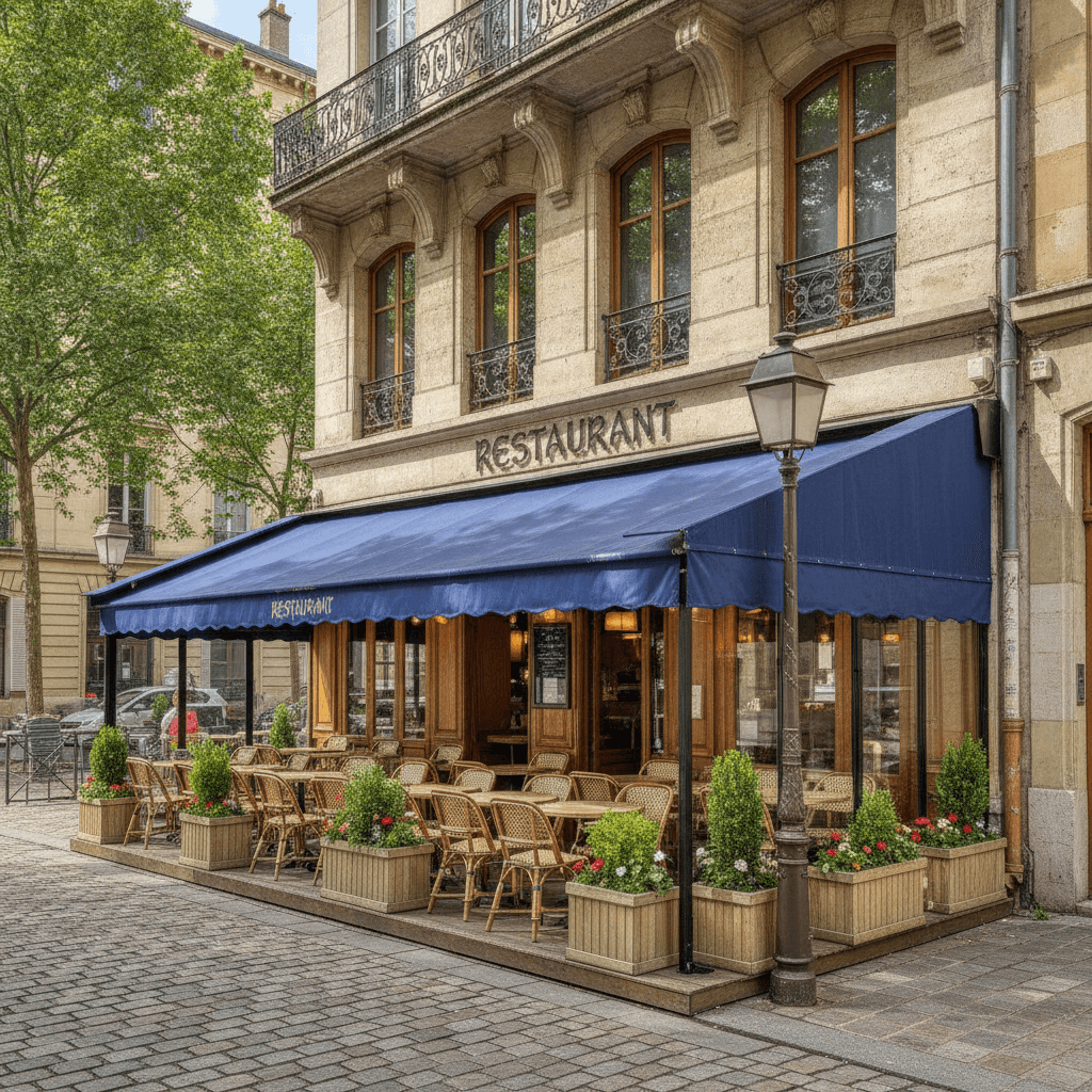 Restaurant 120m² à Lyon : terrasse - extraction