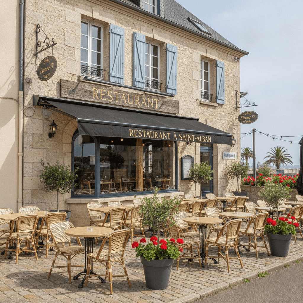 Restaurant à Saint-Alban : terrasse - licence IV - Image 1