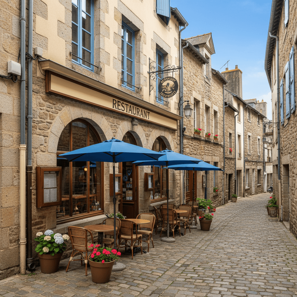 Restaurant 260m² à Tréguier : terrasse - licence IV - Image 1