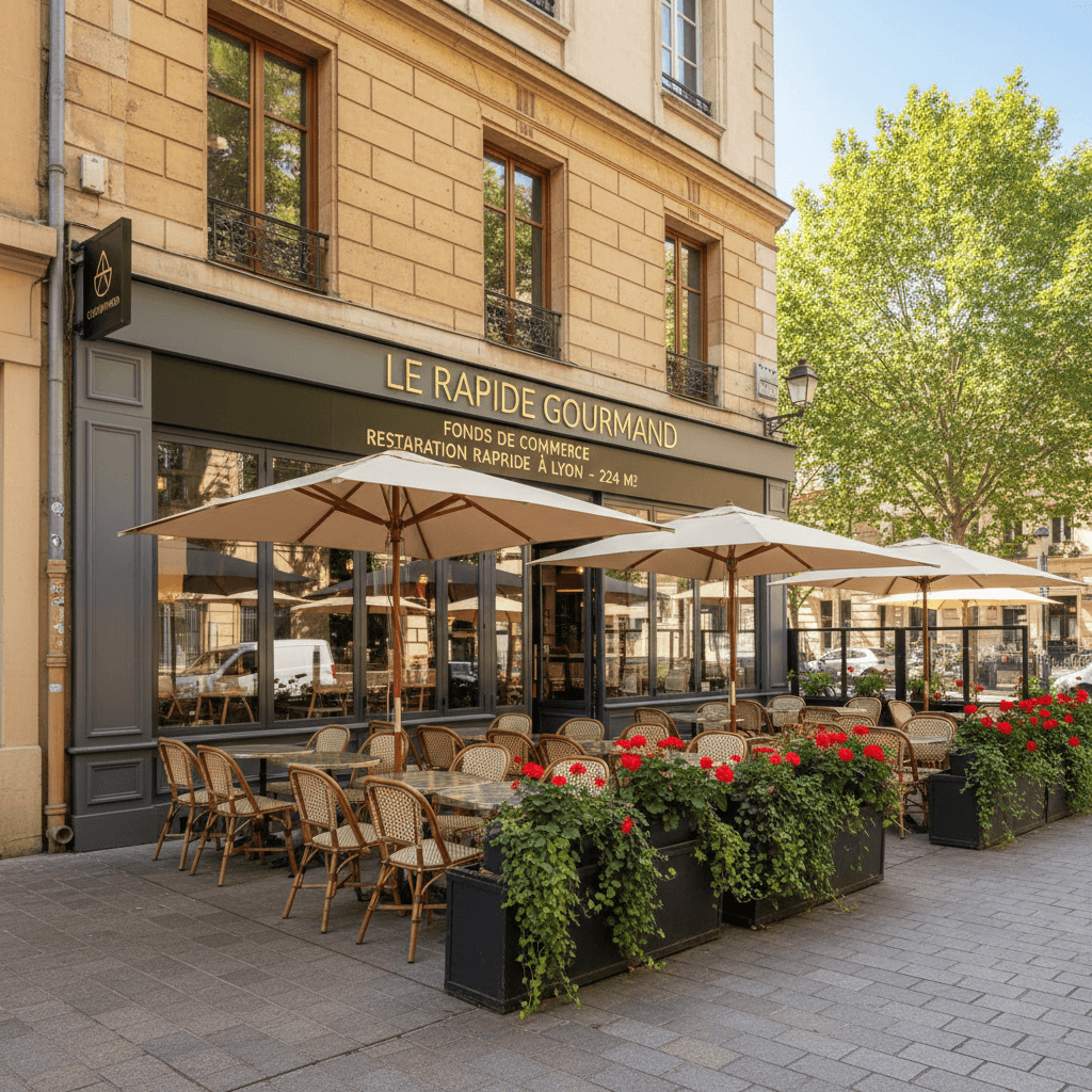 Fast-food 224m² à Lyon : terrasse - licence IV - Image 1