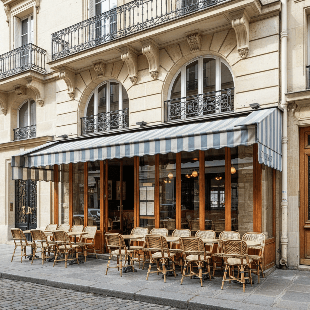 Restaurant 82m² à Paris : terrasse - extraction