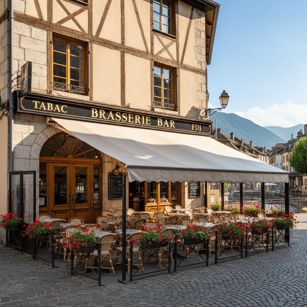 Bar-brasserie 200m² à Annecy : terrasse - licence IV - Image 1