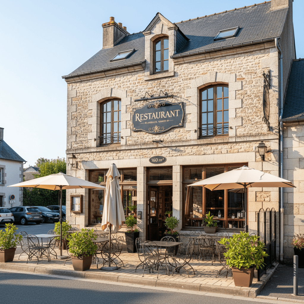 Restaurant 160m² à Lamballe-Armor : terrasse - licence IV - Image 1