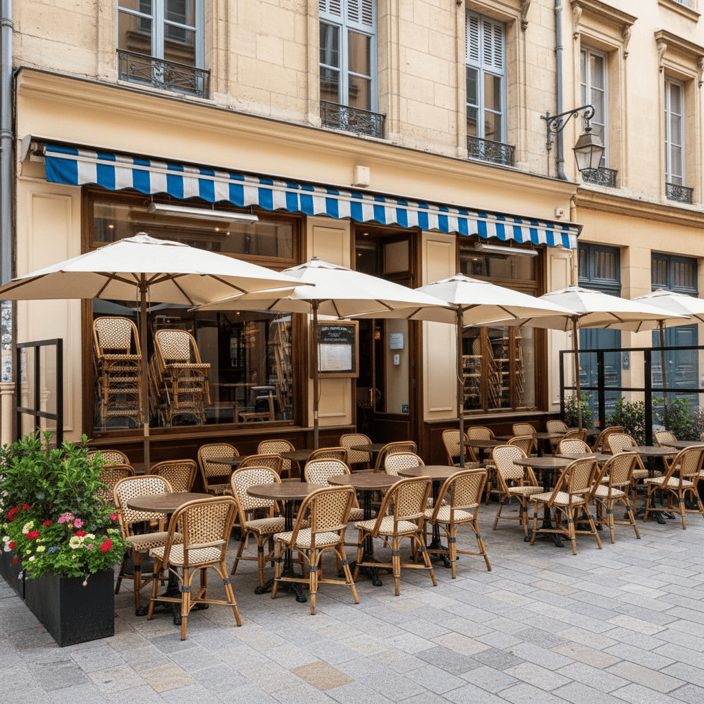 Restaurant 130m² à Lyon : terrasse - licence IV