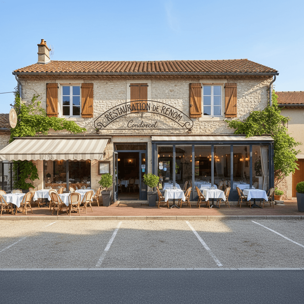 Restaurant à Condorcet : terrasse - licence IV - Image 1