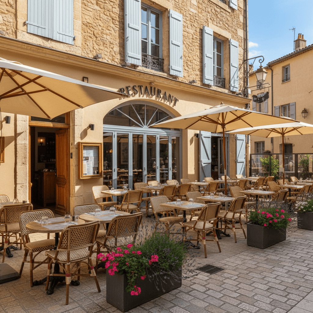 Restaurant 80m² à Aix-En-Provence : terrasse - extraction