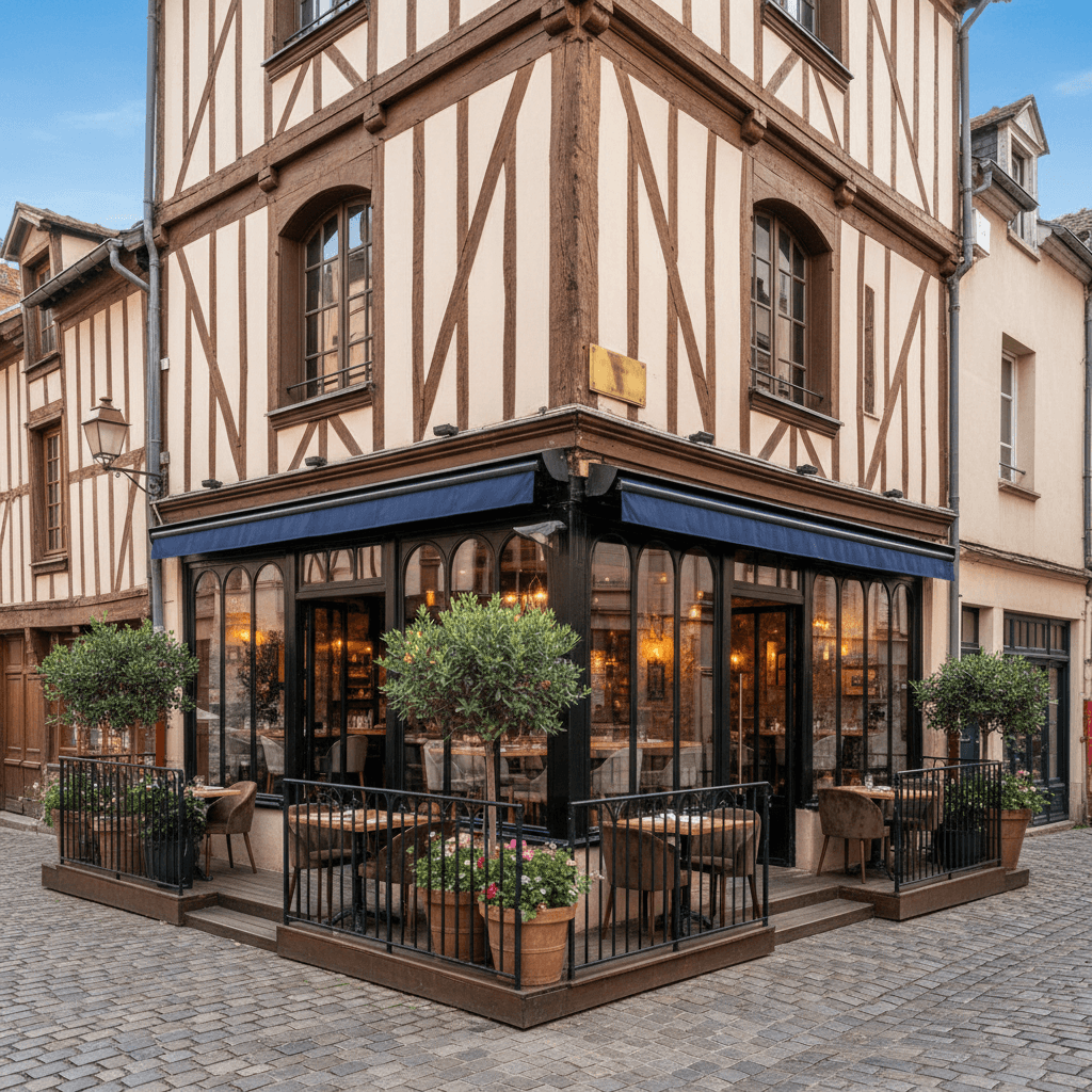 Restaurant 397m² à Rouen : terrasse - licence IV