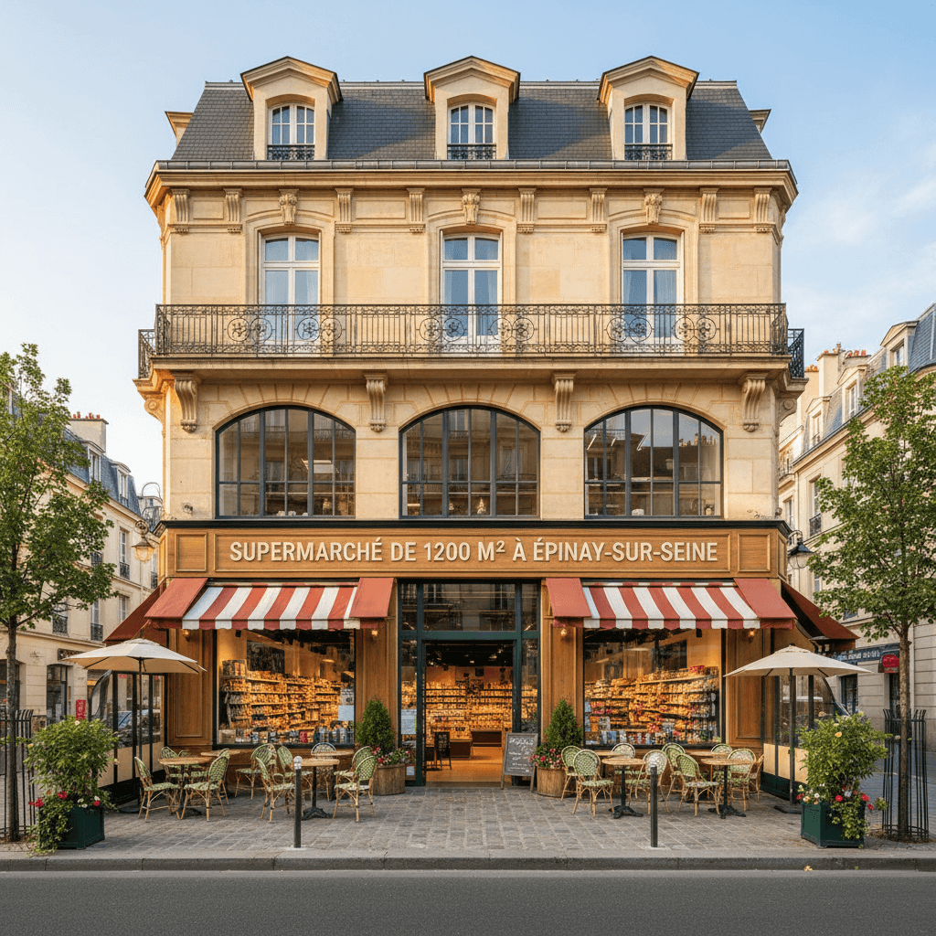 Murs et fonds 1200m² à Épinay-sur-Seine : terrasse - Image 1