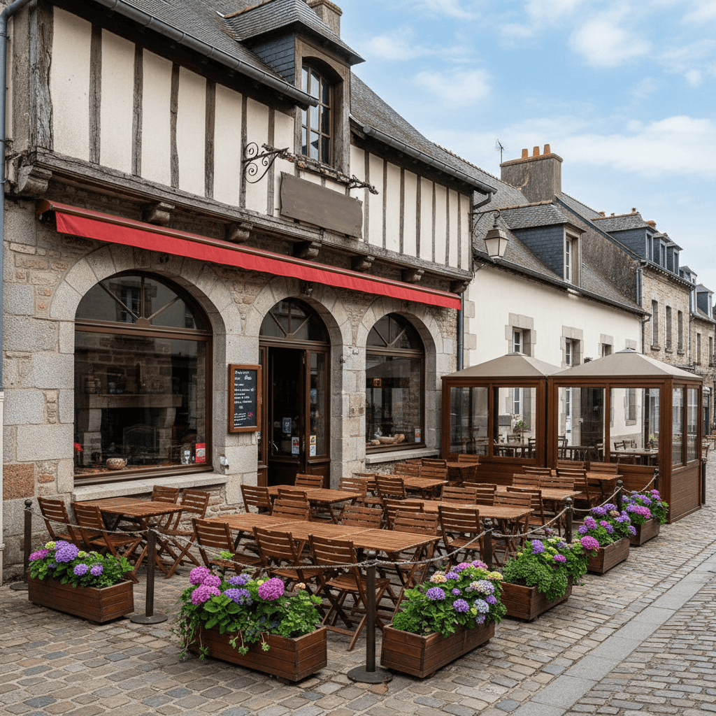 Restaurant à Vannes : terrasse - extraction - Image 1