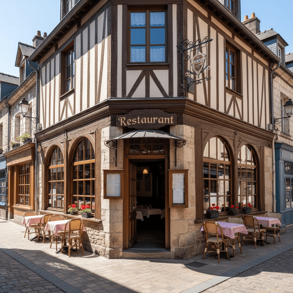 Restaurant à Évreux : terrasse - cave/réserve - Image 1