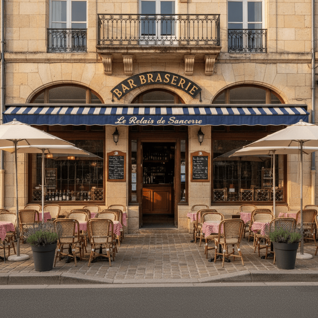 Bar-brasserie 145m² à Henrichemont : terrasse - licence IV - Image 1