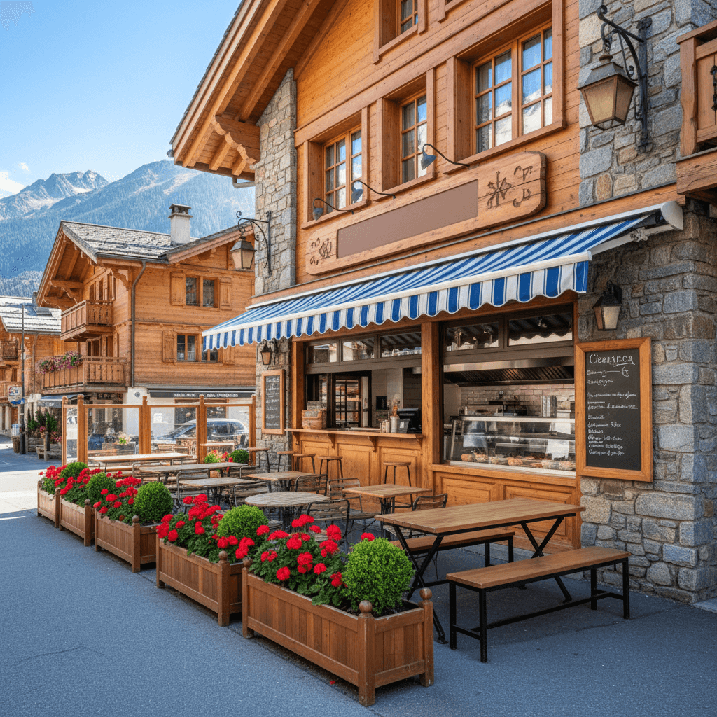 Snack 80m² à Megève : terrasse - licence IV - Image 1