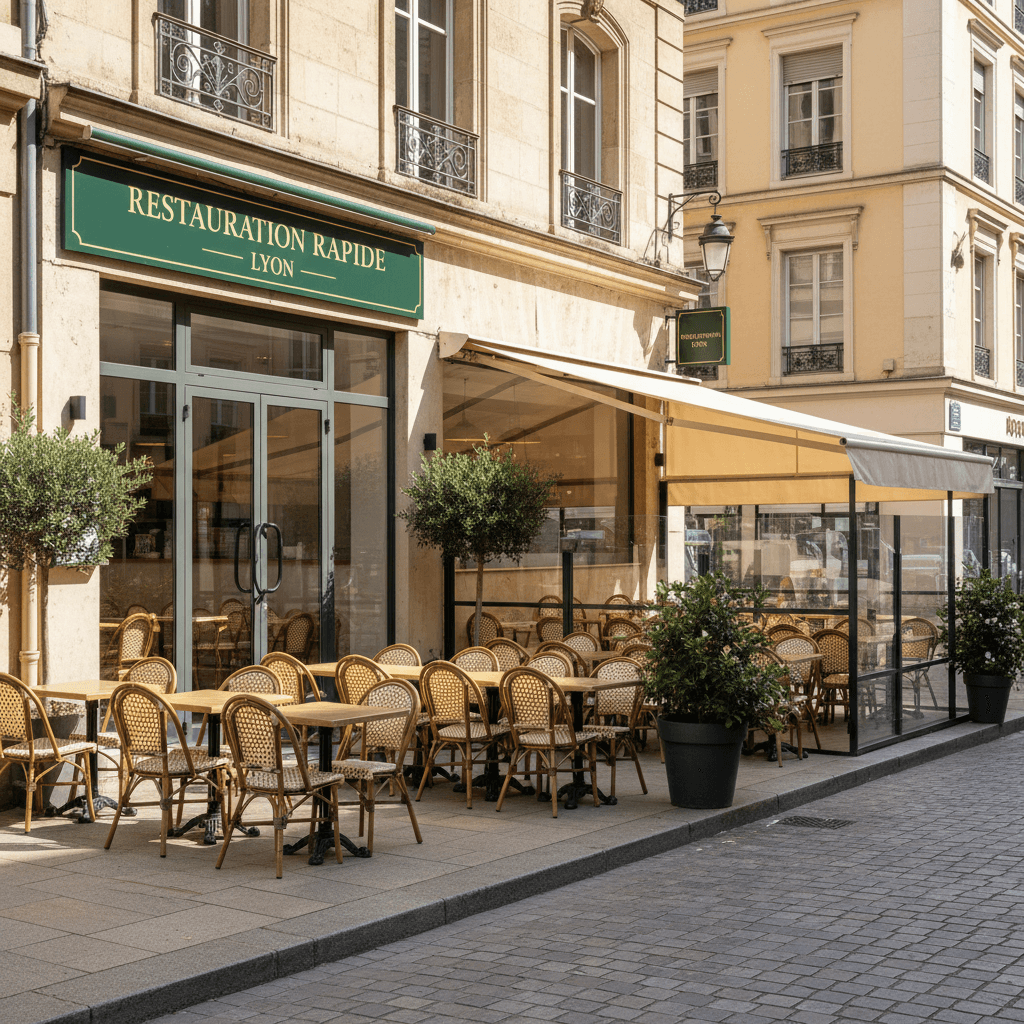 Fast-food 105m² à Lyon : terrasse - extraction - Image 1