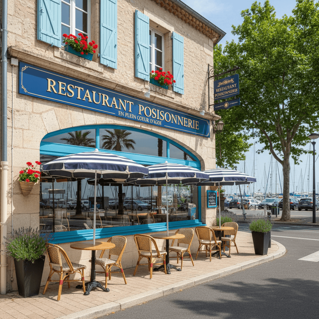 Restaurant 152m² à Agde : terrasse - extraction - Image 1