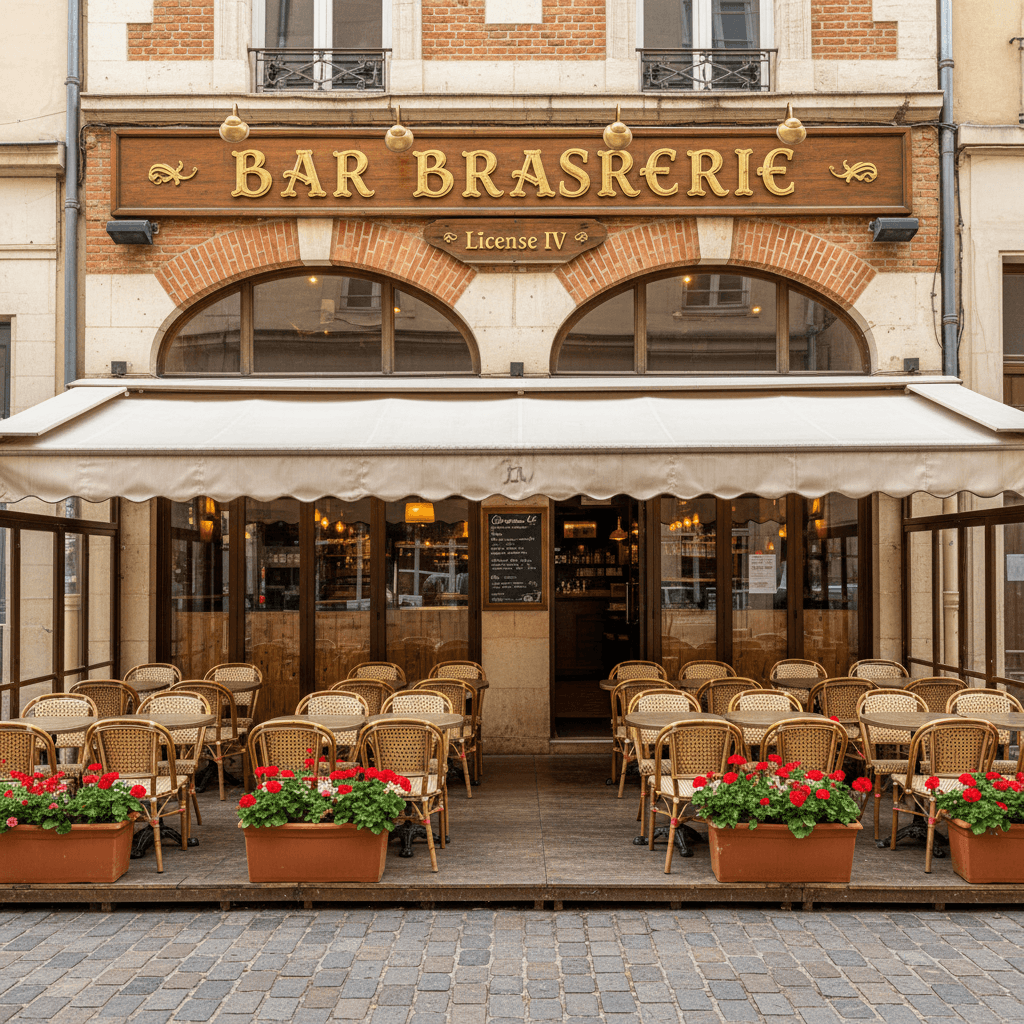 Bar-brasserie 125m² à Toulouse : terrasse - licence IV