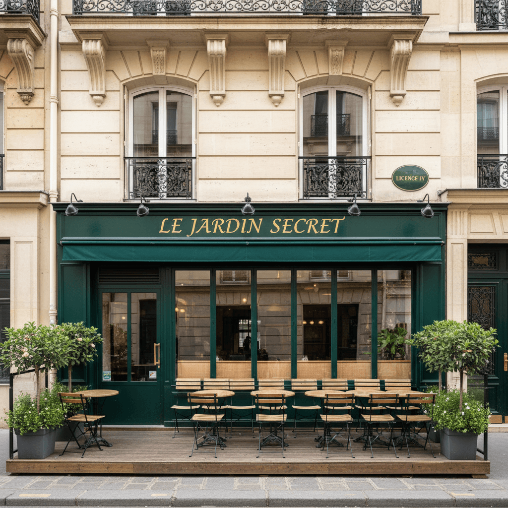 Restaurant 40 couverts à Paris : terrasse - licence IV - Image 1