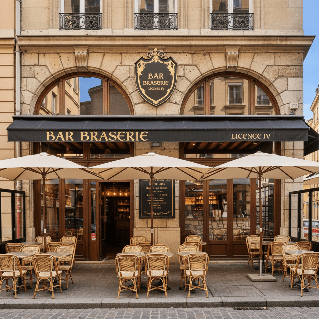 Bar-brasserie à Lyon : terrasse - licence IV