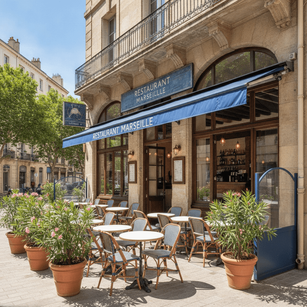 Restaurant à Marseille : terrasse - licence IV