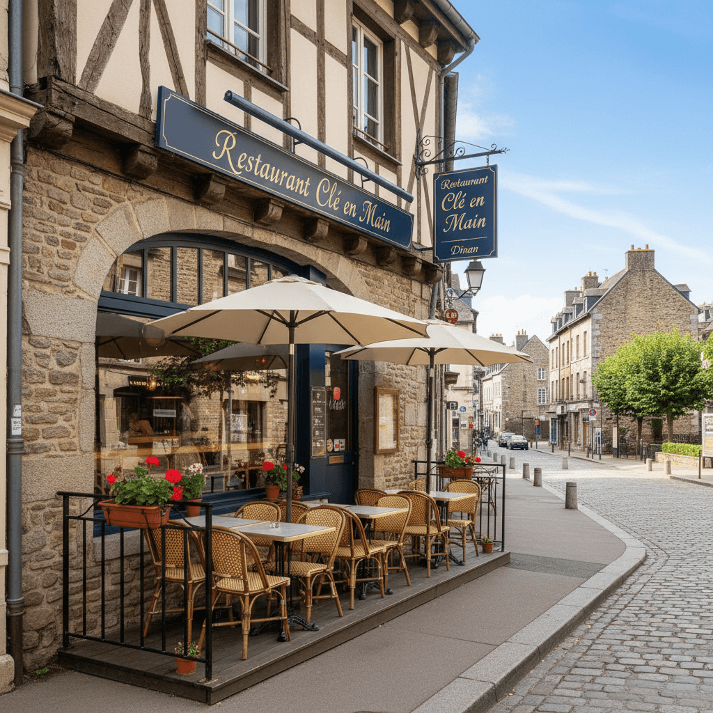 Restaurant à Dinan : terrasse - licence IV - Image 1