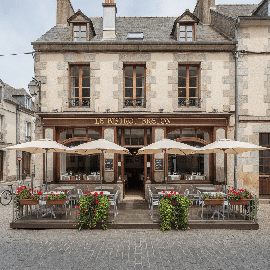 Restaurant à Quimper : terrasse - extraction - Image 1