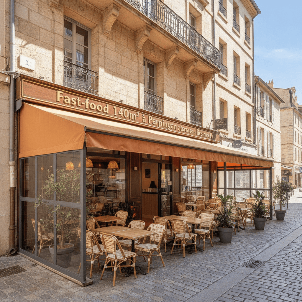 Fast-food 140m² à Perpignan : terrasse - licence IV - Image 1