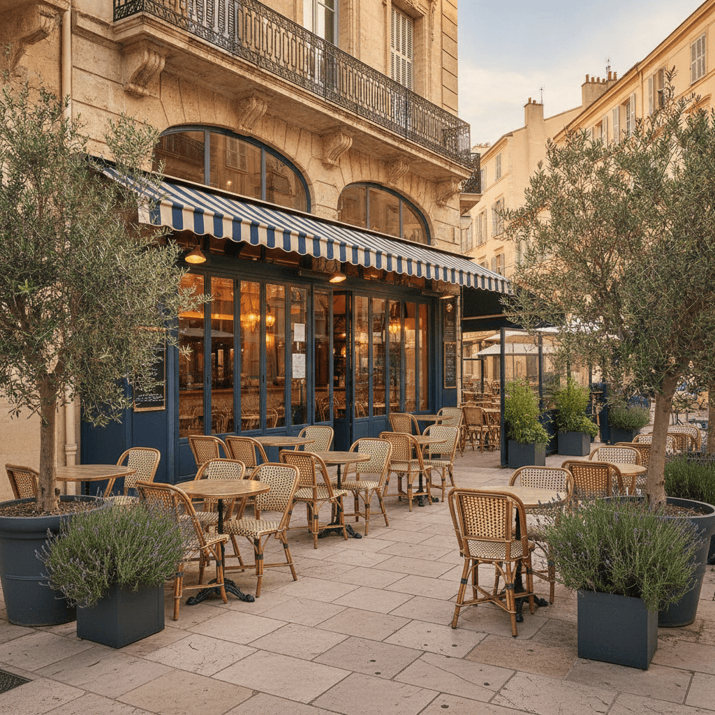 Bar-brasserie 100m² à Marseille : terrasse - licence IV
