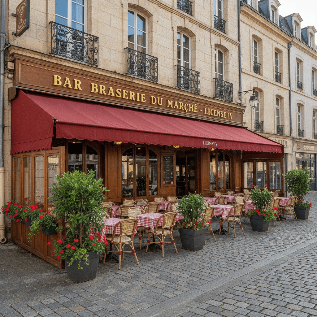 Bar-brasserie à Mont-De-Marsan : terrasse - licence IV