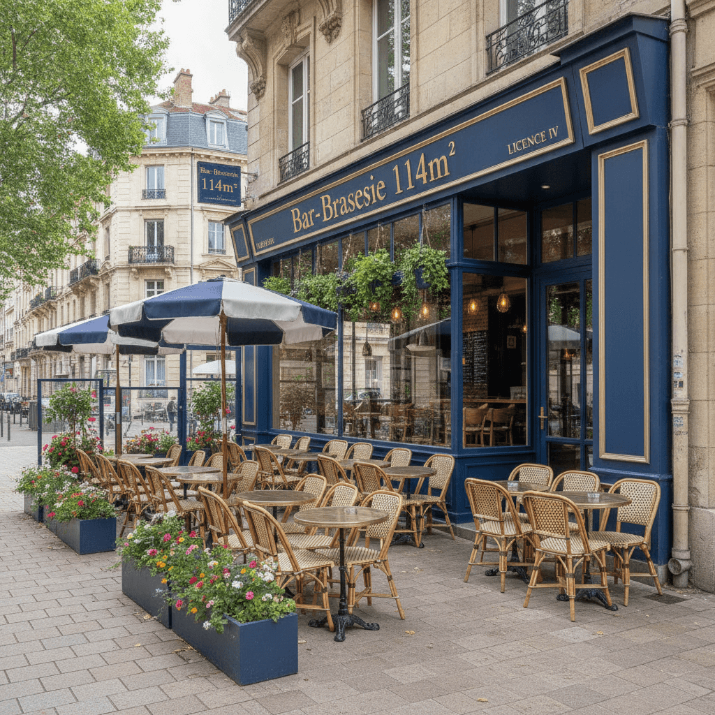 Bar-brasserie 114m² à Villeurbanne : terrasse - licence IV - Image 1