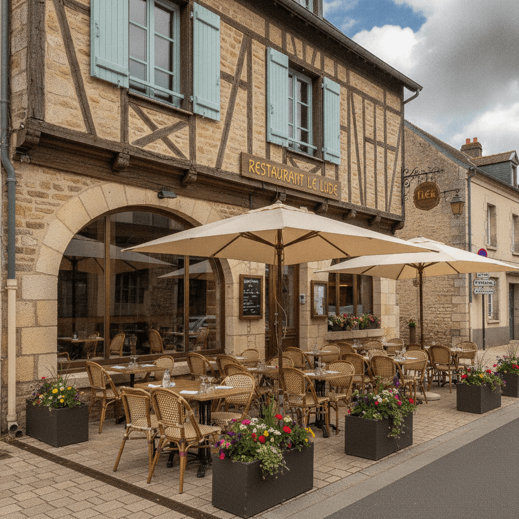 Restaurant 220m² à Le Lude : terrasse - licence IV - Image 1