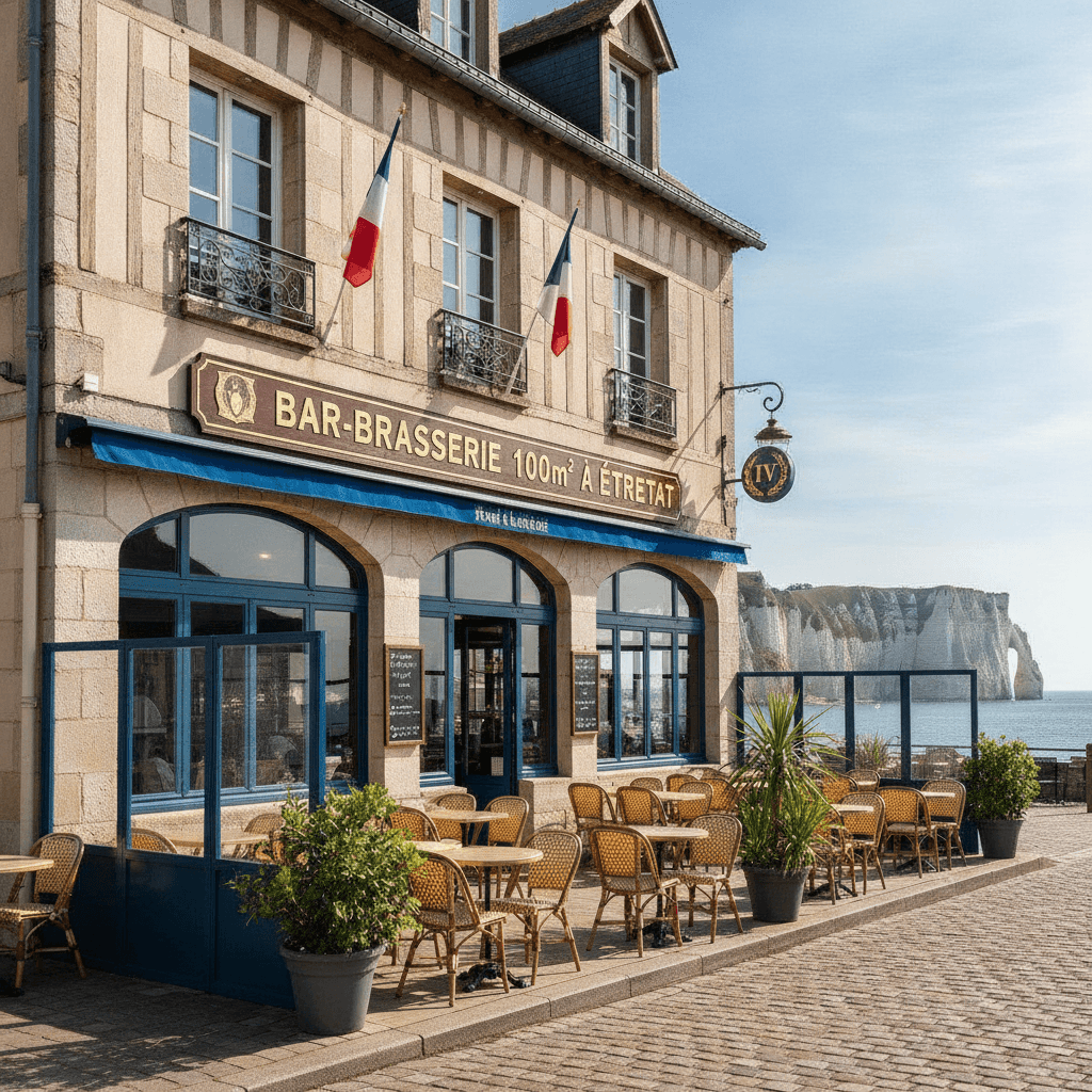 Bar-brasserie 100m² à Étretat : terrasse - licence IV - Image 1