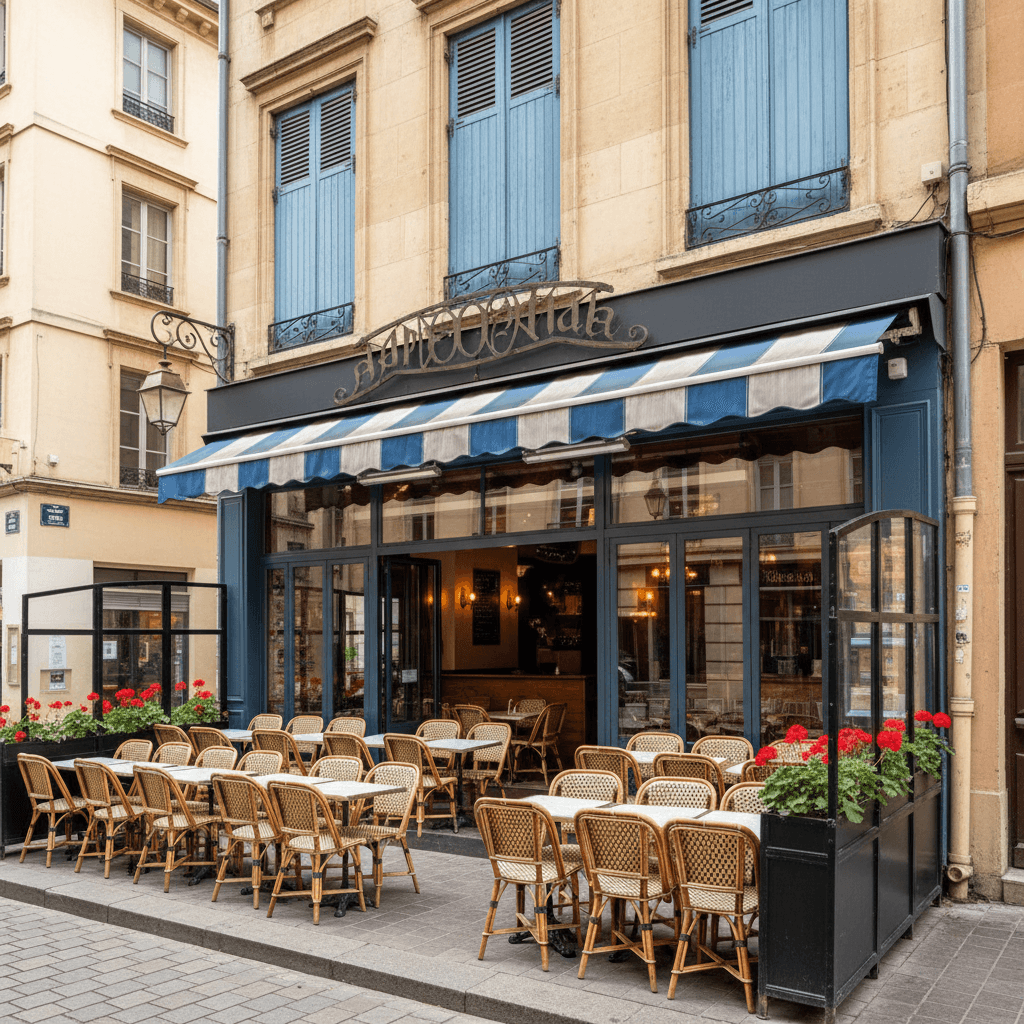 Restaurant 90m² à Lyon : terrasse - licence IV