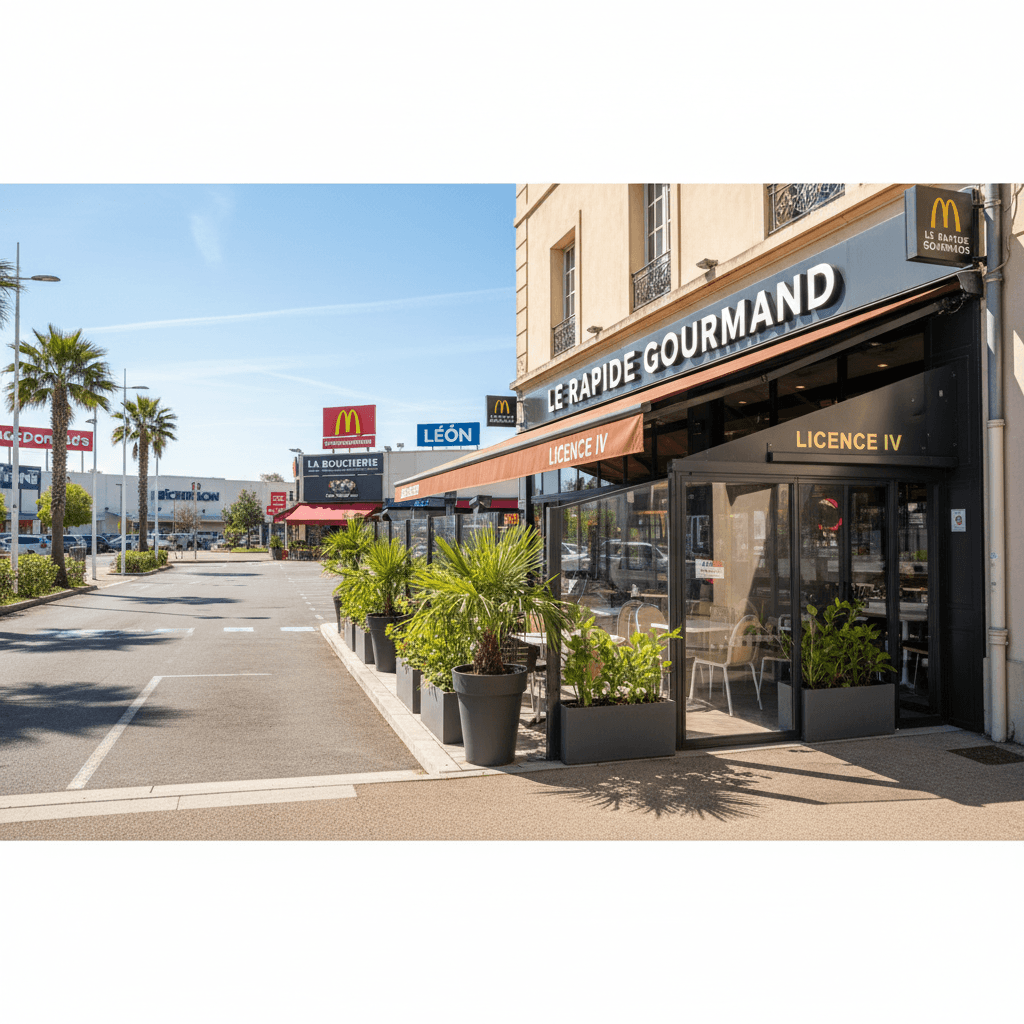 Fast-food à Valence : terrasse - licence IV - Image 1