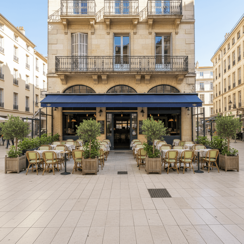 Restaurant 70m² à Montpellier : terrasse - extraction - Image 1