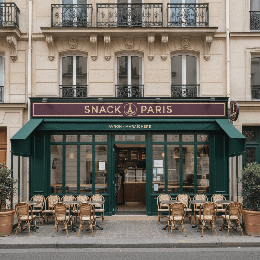 Snack 64m² à Paris : terrasse