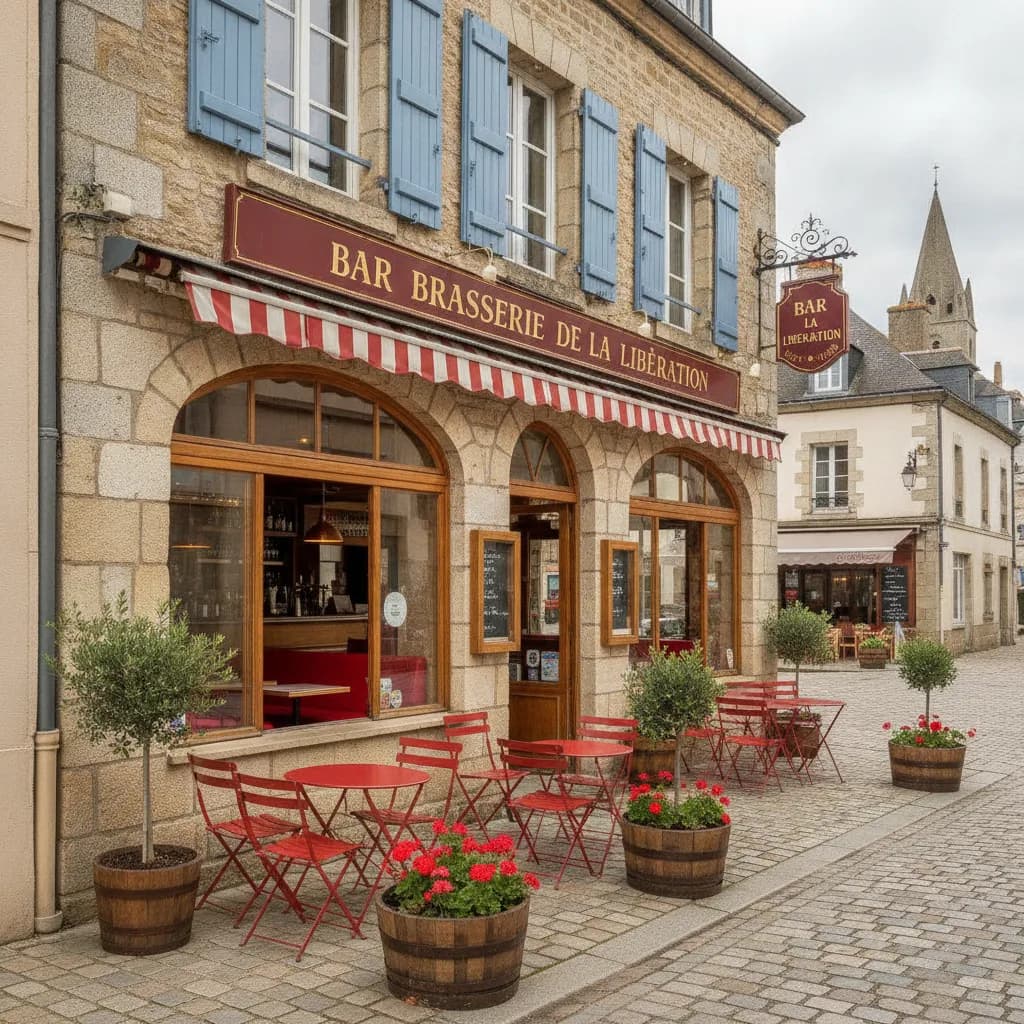 Bar-brasserie à Sainte-Mère-Église : terrasse - Image 1