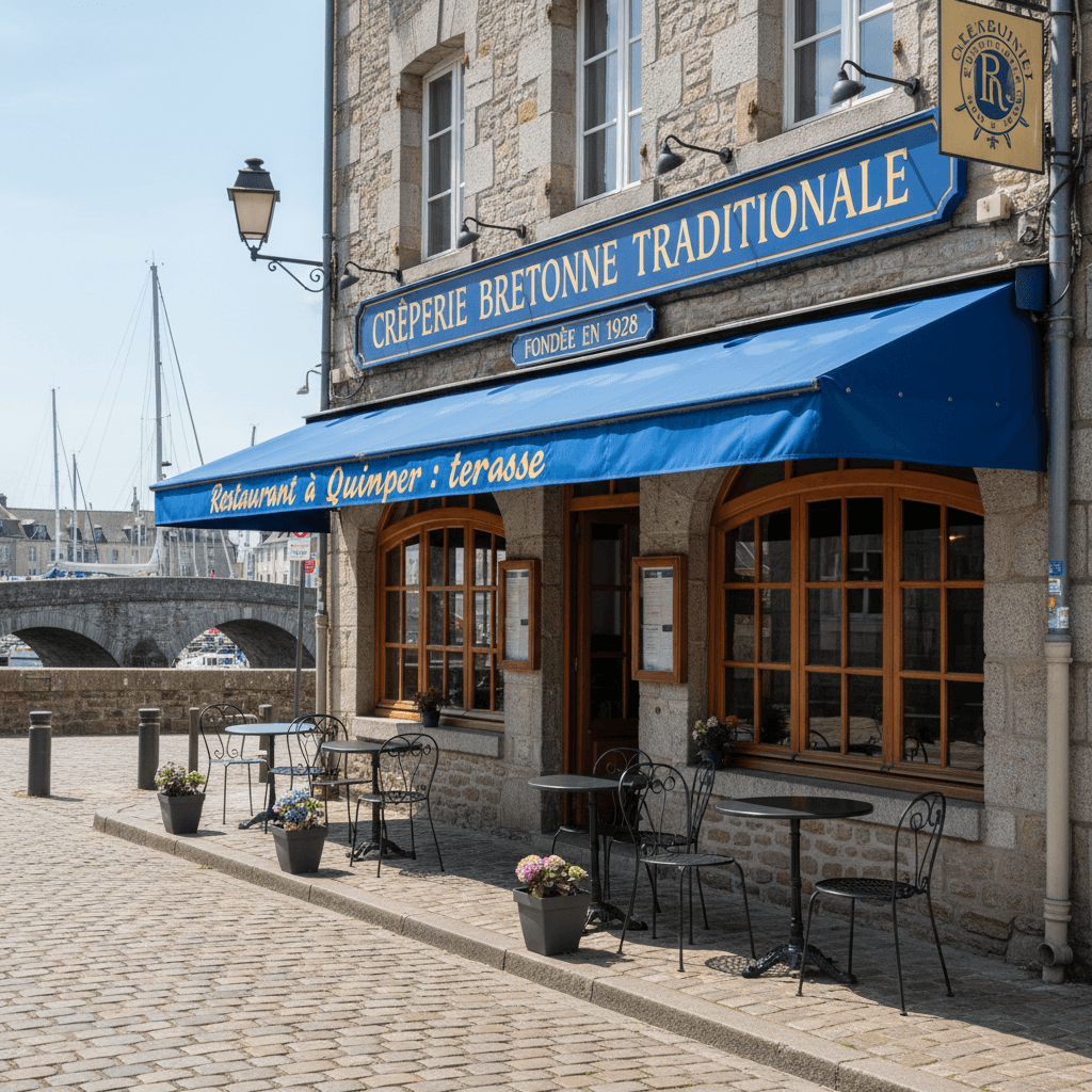 Restaurant à Quimper : terrasse - Image 1