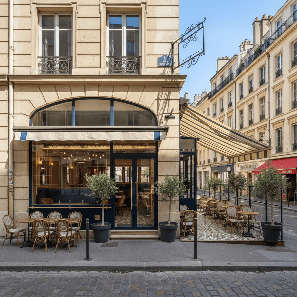 Bar-brasserie 160m² à Lyon : terrasse - climatisation