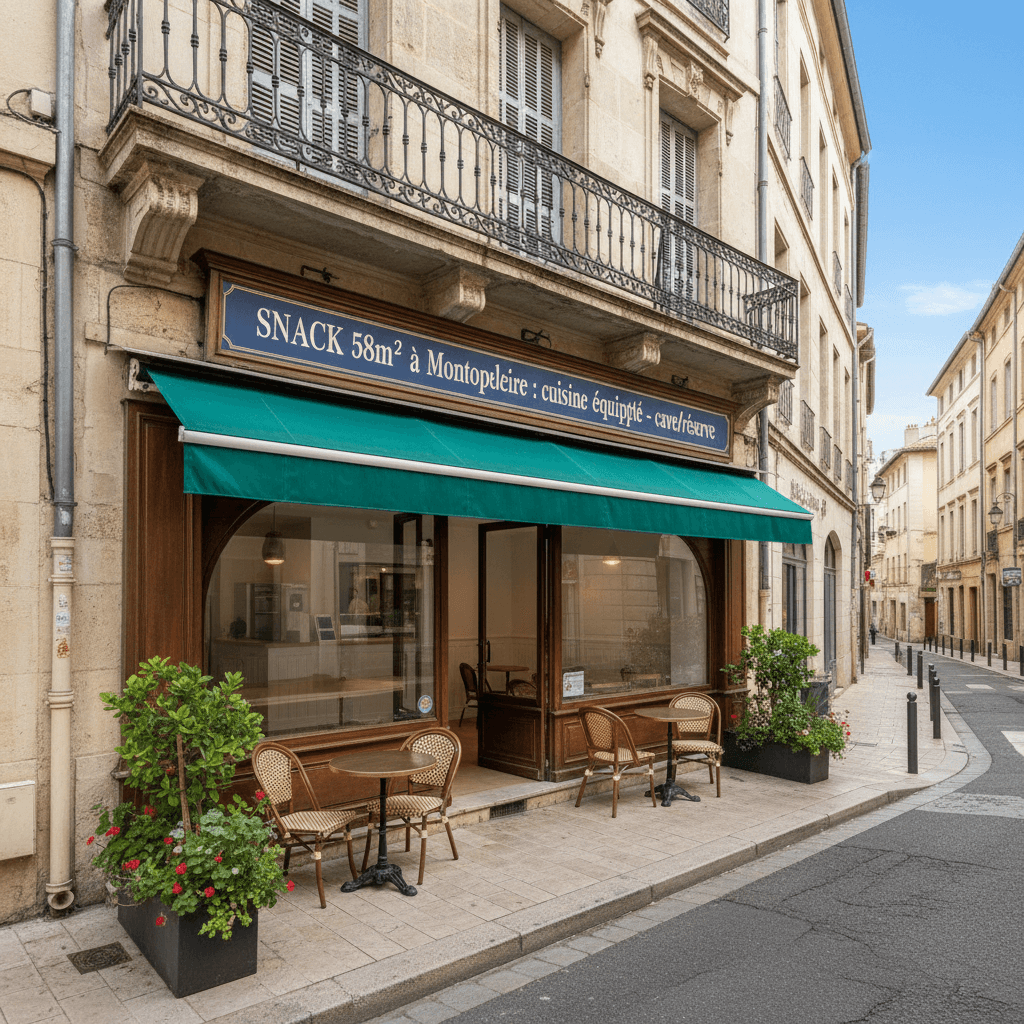 Snack 58m² à Montpellier : cuisine équipée - cave/réserve