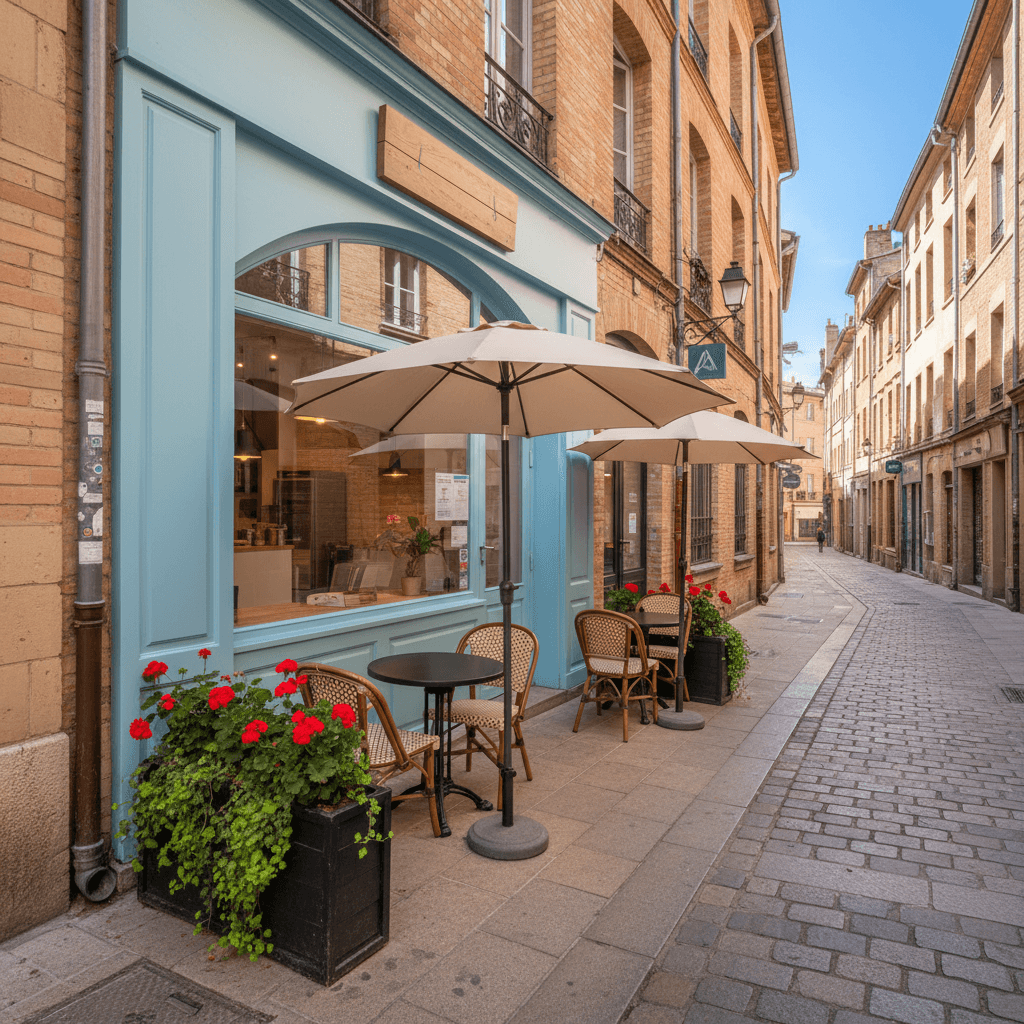 Fast-food 15m² à Toulouse : terrasse