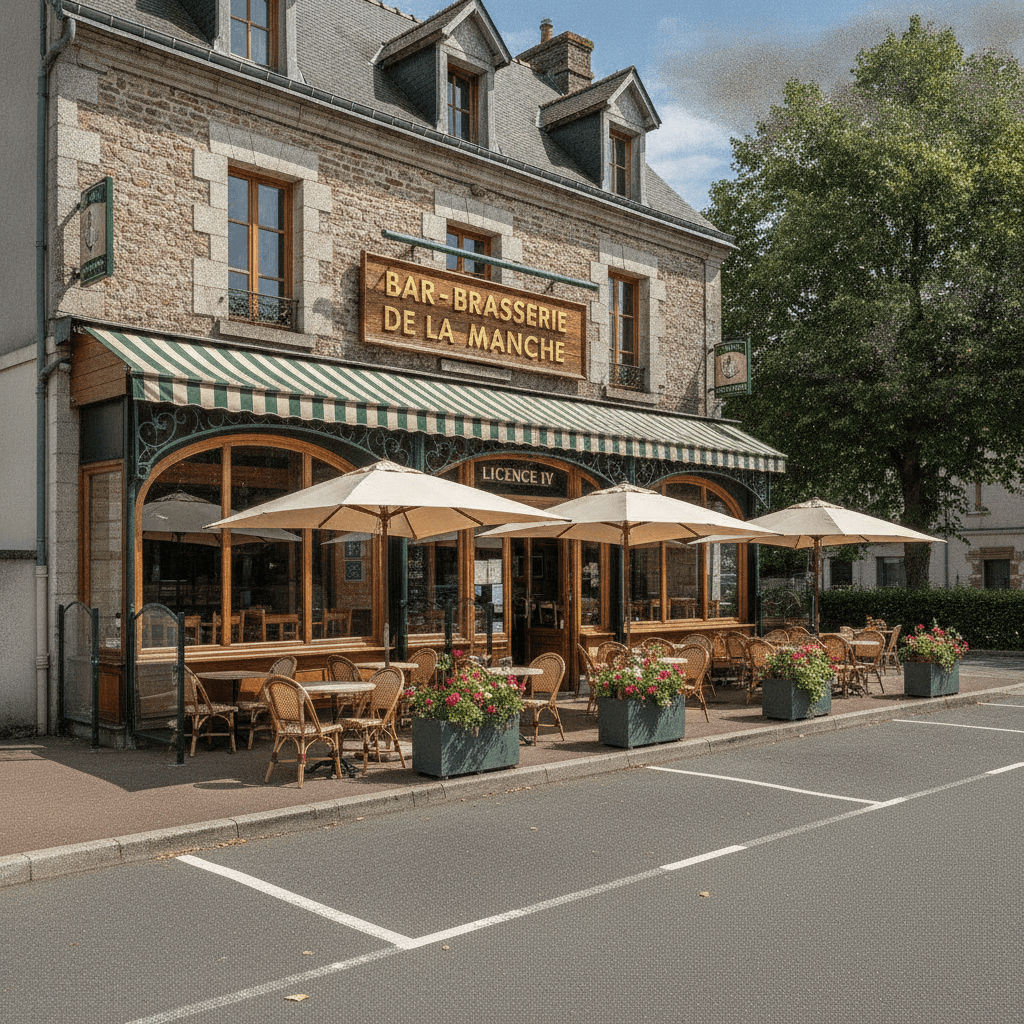 Bar-brasserie 500m² à Carentan-Les-Marais : terrasse - licence IV - Image 1