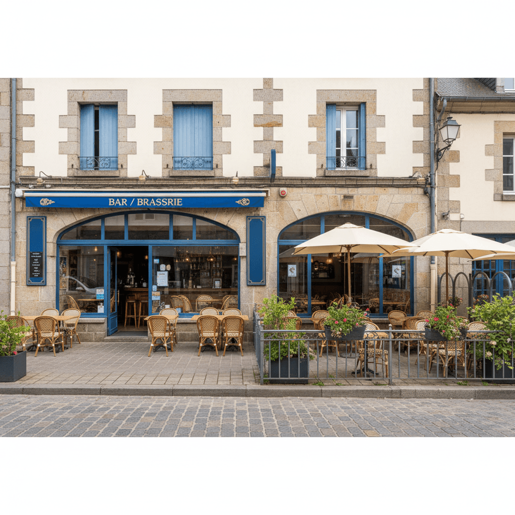 Bar-brasserie à Vannes : terrasse - licence IV - Image 1