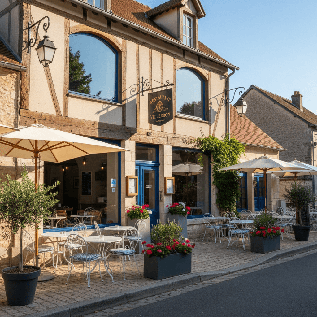 Restaurant à Villerbon : terrasse - licence IV - Image 1