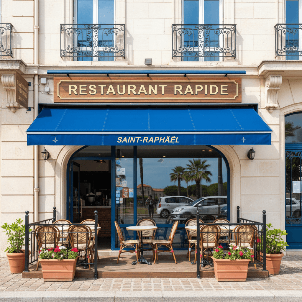 Fast-food 110m² à Saint-Raphaël : terrasse - extraction - Image 1